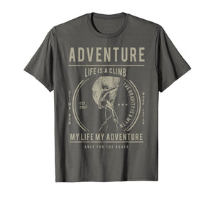 Funny shirts V-neck Tank top Hoodie sweatshirt usa uk au ca gifts for Rock Climbing T shirt - Adventure My Life Gravity Shirt 1750315