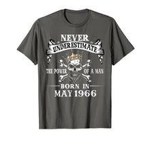 Load image into Gallery viewer, Funny shirts V-neck Tank top Hoodie sweatshirt usa uk au ca gifts for Mens 53rd bday-never underestimate A man born in May 1966 Tee 2742381
