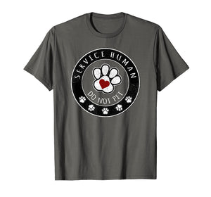 Funny shirts V-neck Tank top Hoodie sweatshirt usa uk au ca gifts for Service Human Do Not Pet Dog Lovers Paw Print Heart T-shirt 1764967