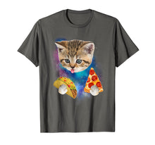 Load image into Gallery viewer, Funny shirts V-neck Tank top Hoodie sweatshirt usa uk au ca gifts for Funny Galaxy Cat Shirt | Space Cat Eat Pizza and Taco Shirt 2041609
