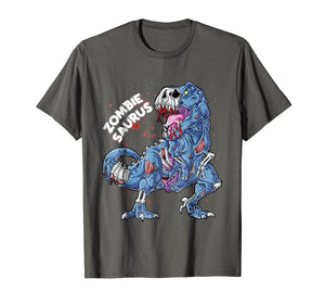 Funny shirts V-neck Tank top Hoodie sweatshirt usa uk au ca gifts for Zombie Saurus T shirt Halloween Kids Dinosaur T rex Gifts 3503281