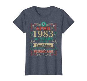 Funny shirts V-neck Tank top Hoodie sweatshirt usa uk au ca gifts for Womens April Girls 1983 T Shirt 36 Years Old Sunshine Birthday 2765931
