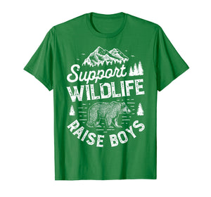 Funny shirts V-neck Tank top Hoodie sweatshirt usa uk au ca gifts for Support Wildlife Raise Boys Shirt Parents Mom Mother Father 243799