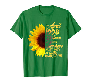 Being Sunshine T-Shirt 21st Birthday Gifts April 1998
