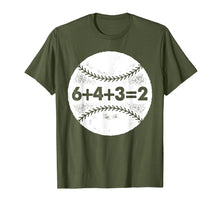 Load image into Gallery viewer, 6+4+3=2 Double Play Baseball Saying T-Shirt
