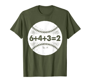 6+4+3=2 Double Play Baseball Saying T-Shirt