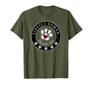 Funny shirts V-neck Tank top Hoodie sweatshirt usa uk au ca gifts for Service Human Do Not Pet Dog Lovers Paw Print Heart T-shirt 1764967