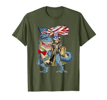 Load image into Gallery viewer, Funny shirts V-neck Tank top Hoodie sweatshirt usa uk au ca gifts for Abe Lincoln Murica T- Rex Shirt Funny 4th Of July USA Flag 1087498
