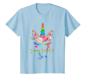 Funny shirts V-neck Tank top Hoodie sweatshirt usa uk au ca gifts for Kids Cute Unicorn Girl 6th Birthday Tshirt | Young, Wild & Six 2677777