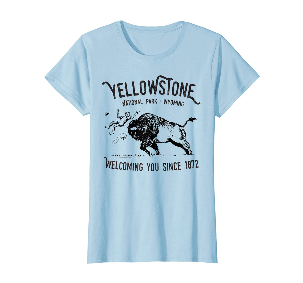 Funny shirts V-neck Tank top Hoodie sweatshirt usa uk au ca gifts for Yellowstone Bison Toss National Park Wyoming T-shirt 2067615