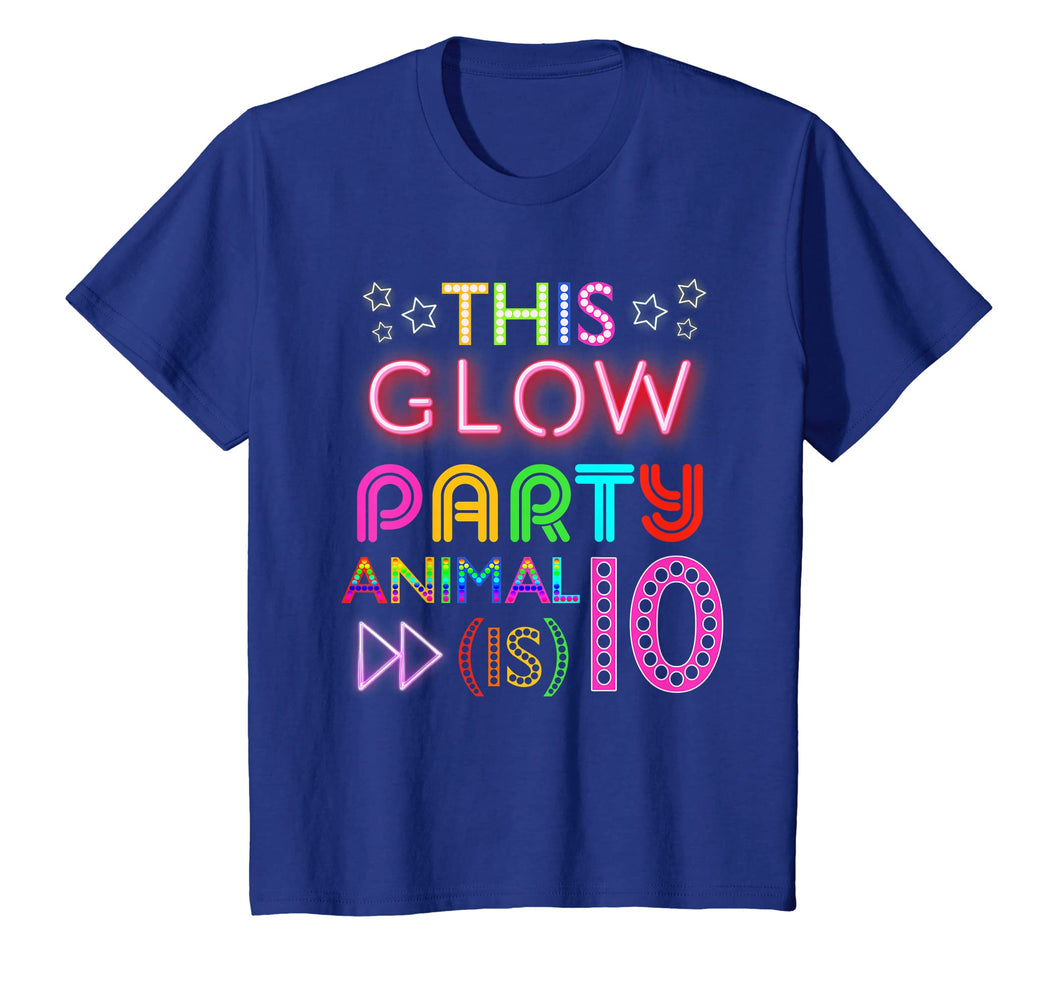 Funny shirts V-neck Tank top Hoodie sweatshirt usa uk au ca gifts for Kids This Glow Party Animal (Is) 10 Birthday fun T Shirt 280543