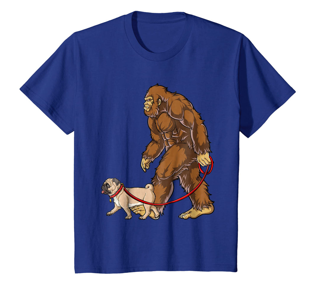 Funny shirts V-neck Tank top Hoodie sweatshirt usa uk au ca gifts for Bigfoot Dog Walk Pug T shirt Sasquatch Kids Boys Men Women 2124648