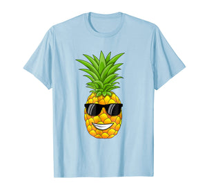 Funny shirts V-neck Tank top Hoodie sweatshirt usa uk au ca gifts for Hawaiian Pineapple T-Shirt with Sunglasses - Cool Tee Shirt 1815290