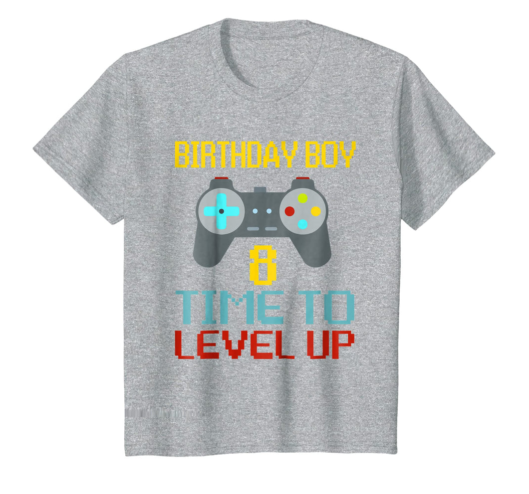 8th Birthday Boy Shirt Video Game Gamer Boys Kids Gift