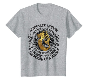Funny shirts V-neck Tank top Hoodie sweatshirt usa uk au ca gifts for NOVEMBER Woman The Soul Of A Mermaid funny Shirt 1668423